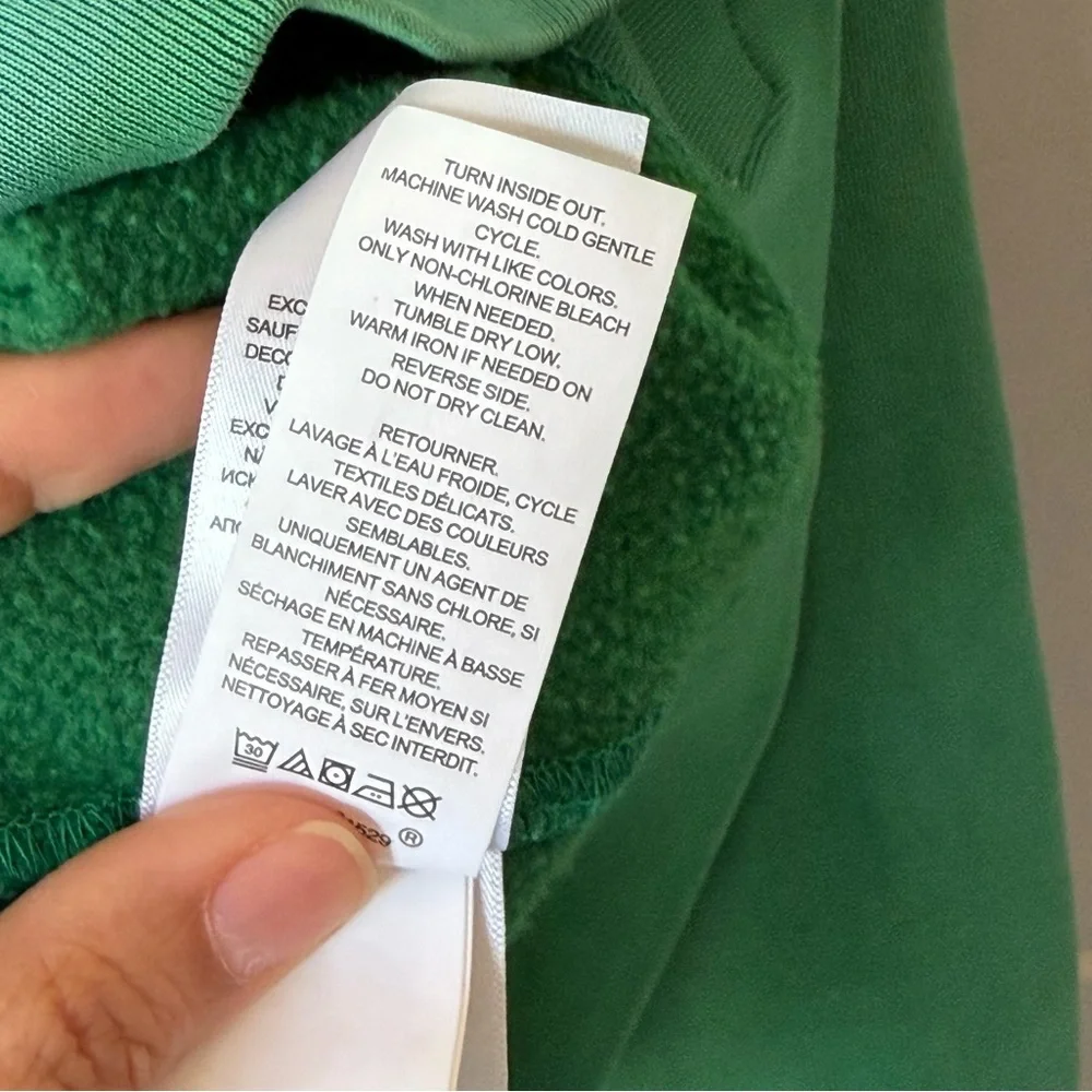 Ralph Lauren Polo University NY P-Wing Green Fleece Small Sweatshirt Preppy